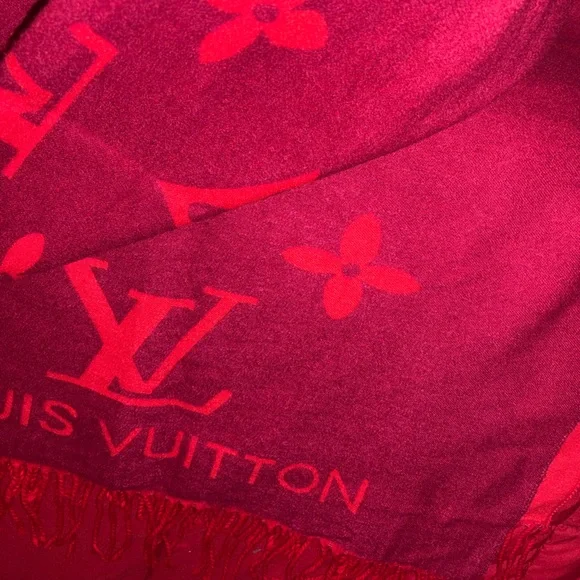 Louis Vuitton Red Scarf - Picture 3 of 7